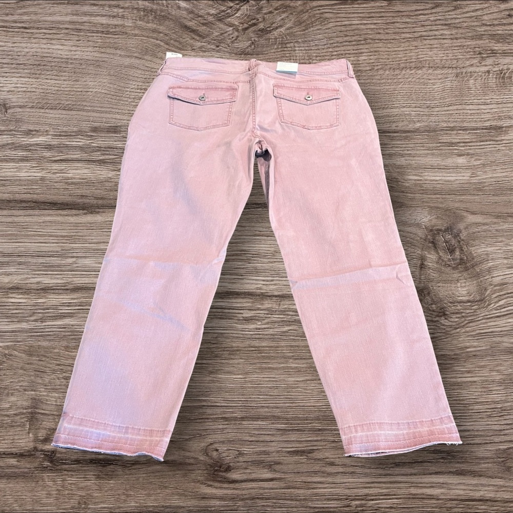 Style & Co Mid Rise Skinny Leg Woodrose Pink Jeans Plus Size 16 NEW NWT
